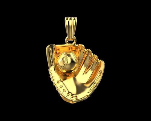 Dazzle Dime Baseball Glove and Ball Pendant A Tribute to the Great American Pastime - Dazzle Dime
