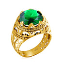 Dazzle Dime® Vintage 925 Sterling Silver Mystic Topaz Ring for Men | Unique Colorful Gemstone Jewelry