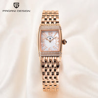PAGANI Design 22mm Square Women’s Quartz Watch – Sapphire Glass, Stainless Steel, 50M Waterproof
