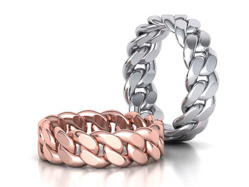 Dazzle Dime Embrace Elegance and Power Cuban Ring 925 Sterling Silver Base 18K Gold Plated DAZZLE DIME®