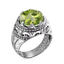 Dazzle Dime® Vintage 925 Sterling Silver Mystic Topaz Ring for Men | Unique Colorful Gemstone Jewelry
