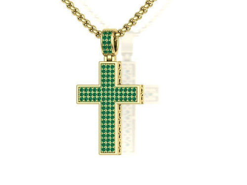 Moissanite Cross Pendant Necklace