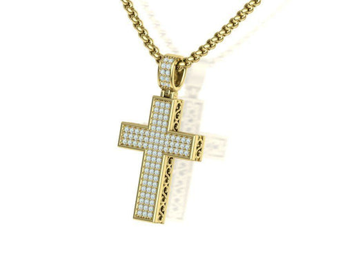 Moissanite Cross Pendant Necklace