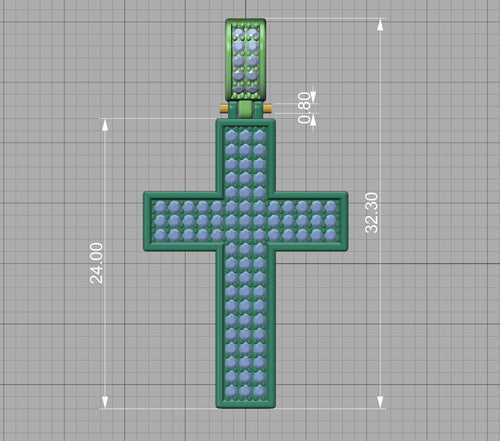 Moissanite Cross Pendant Necklace