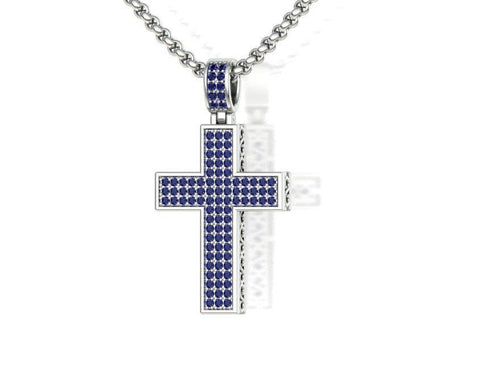 Moissanite Cross Pendant Necklace