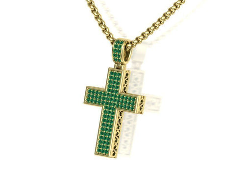 Moissanite Cross Pendant Necklace