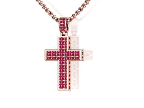 Moissanite Cross Pendant Necklace