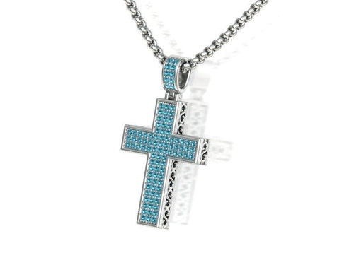 Moissanite Cross Pendant Necklace