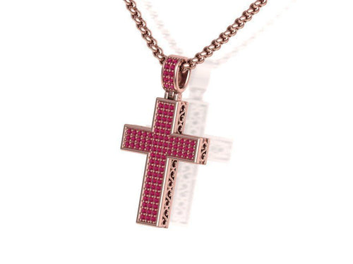 Moissanite Cross Pendant Necklace