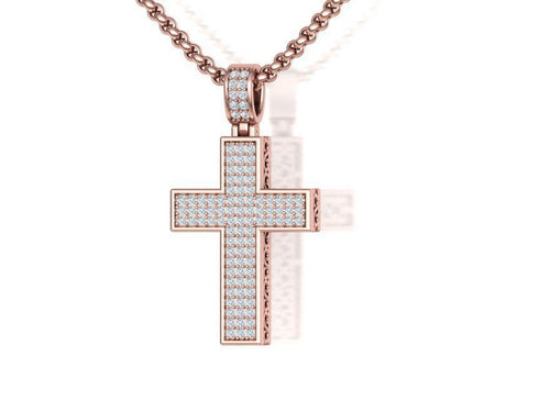 Moissanite Cross Pendant Necklace