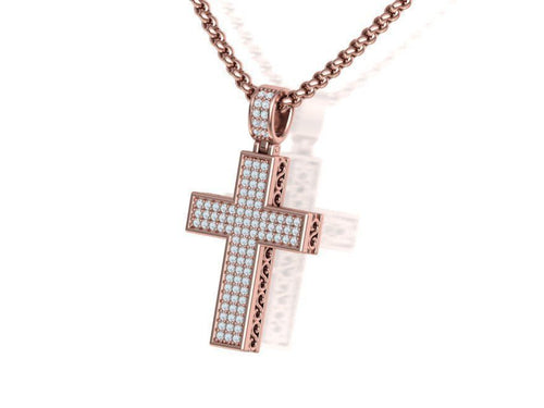 Moissanite Cross Pendant Necklace