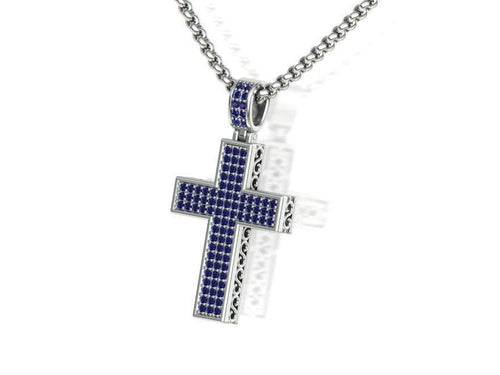 Moissanite Cross Pendant Necklace