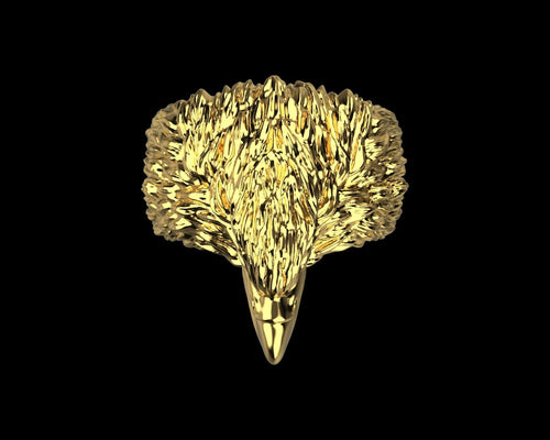 Dazzle Dime 925 Sterling Silver Base 18k Gold Plated Soaring Majesty Eagle Ring DAZZLE DIME®