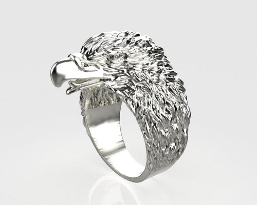 Dazzle Dime 925 Sterling Silver Base 18k Gold Plated Soaring Majesty Eagle Ring DAZZLE DIME®