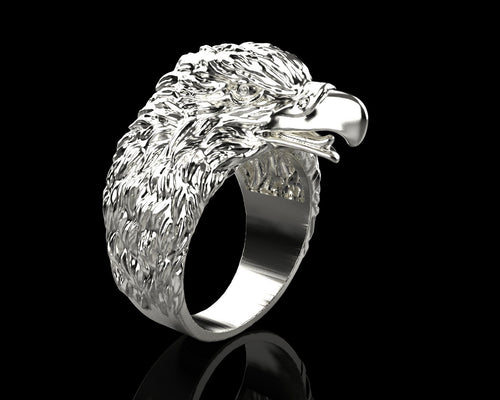 Dazzle Dime 925 Sterling Silver Base 18k Gold Plated Soaring Majesty Eagle Ring DAZZLE DIME®