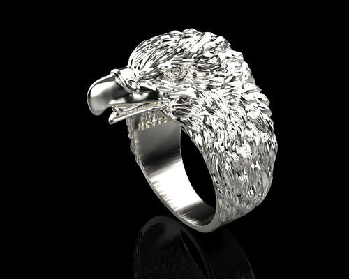 Dazzle Dime 925 Sterling Silver Base 18k Gold Plated Soaring Majesty Eagle Ring DAZZLE DIME®