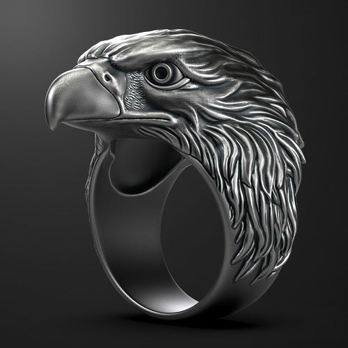 Dazzle Dime 925 Sterling Silver Base 18k Gold Plated Soaring Majesty Eagle Ring DAZZLE DIME®