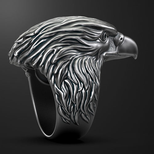 Dazzle Dime 925 Sterling Silver Base 18k Gold Plated Soaring Majesty Eagle Ring DAZZLE DIME®