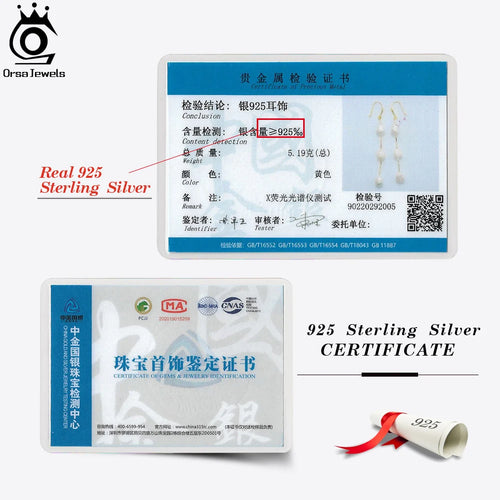 Handmade 925 Sterling Silver Dangle Earrings with Irregular Natural Baroque Pearls | Elegant Drop Jewelry for Women