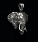 Dazzle Dime Elephant Head Pendant with Chain Majestic Symbol of Wisdom 925 Sterling Silver Base DAZZLE DIME®