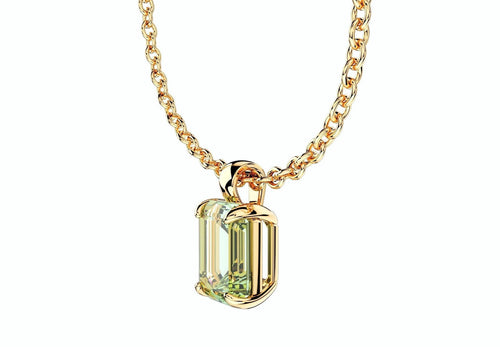 emerald cut gemstone pendant
