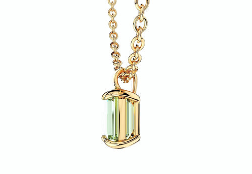 emerald cut gemstone pendant