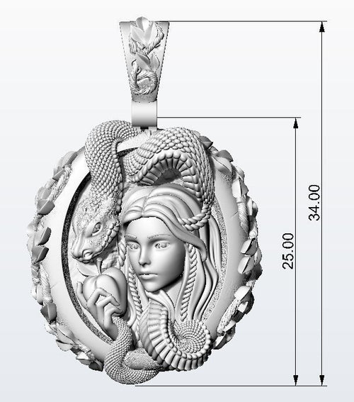 Dazzle Dime Eve and the Serpent Pendant  A Symbol of Temptation and Empowerment - Dazzle Dime