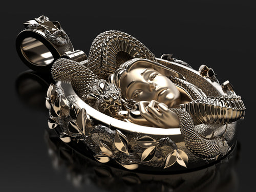 Dazzle Dime Eve and the Serpent Pendant  A Symbol of Temptation and Empowerment - Dazzle Dime