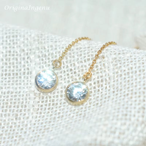 14K Gold Filled Zircon Earrings Drop Earrings Handmade Threader Earrings Boho Oorbellen Brinco Vintage Jewelry Women Earrings