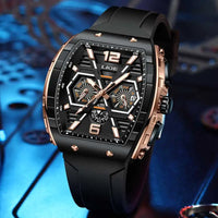 Men's Luxury Sports Watch | Waterproof Quartz Wristwatch with Luminous Date & Silicone Strap | Relogio Masculino by LIGE