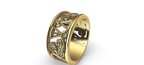 Gold Plated Graduating Lawyer Ring