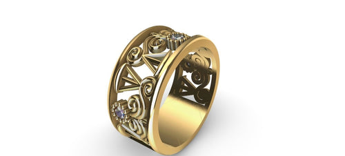 Gold Plated Graduating Lawyer Ring