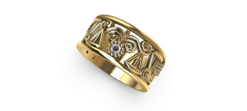 Gold Plated Graduating Lawyer Ring