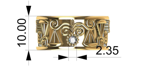 Gold Plated Graduating Lawyer Ring