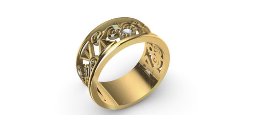 Gold Plated Graduating Lawyer Ring