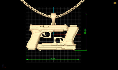 Men’s Gun Glock Pendant