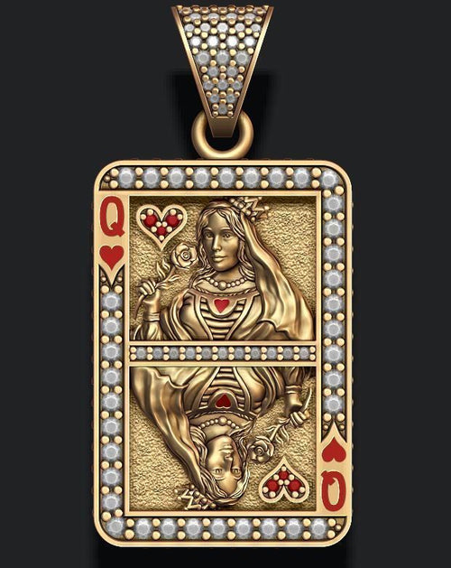 Dazzle Dime Joker Playing Card Pendant with Chain DAZZLE DIME™