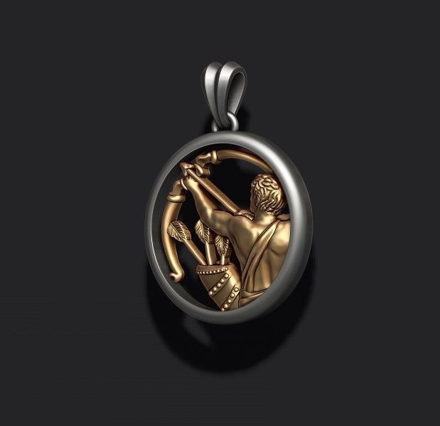 Gold Plated Horoscope Sagittarius Pendant