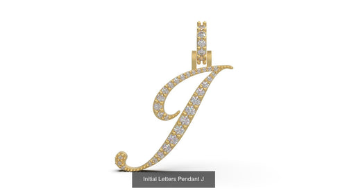 Dazzle Dime Customised Initial Letters Pendant with Chain H to M, Sterling Silver Base 18K Gold Cladding DAZZLE DIME®