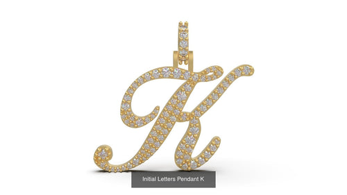 Dazzle Dime Customised Initial Letters Pendant with Chain H to M, Sterling Silver Base 18K Gold Cladding DAZZLE DIME®