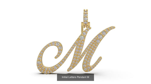 Dazzle Dime Customised Initial Letters Pendant with Chain H to M, Sterling Silver Base 18K Gold Cladding DAZZLE DIME®