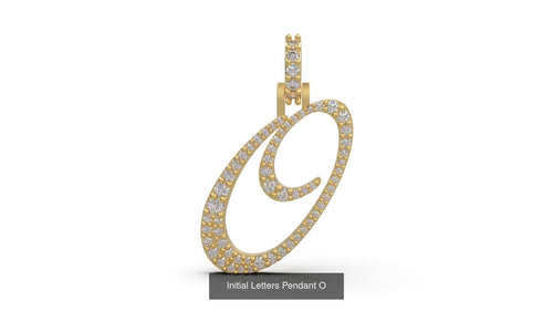 Dazzle Dime Customised Initial Letters Pendant with Chain N to T, Sterling Silver Base 18K Gold Cladding DAZZLE DIME®