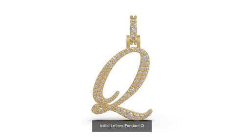 Dazzle Dime Customised Initial Letters Pendant with Chain N to T, Sterling Silver Base 18K Gold Cladding DAZZLE DIME®