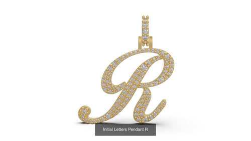 Dazzle Dime Customised Initial Letters Pendant with Chain N to T, Sterling Silver Base 18K Gold Cladding DAZZLE DIME®