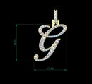 Dazzle Dime Customised Initial Letters Pendant with Chain A to G, Sterling Silver Base 18K Gold Cladding DAZZLE DIME®