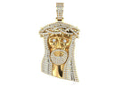 Dazzle Dime Jesus 925 Sterling 18K Gold Plated Pendant with 925 Sterling Chain with Moissanite Gemstones DAZZLE DIME®