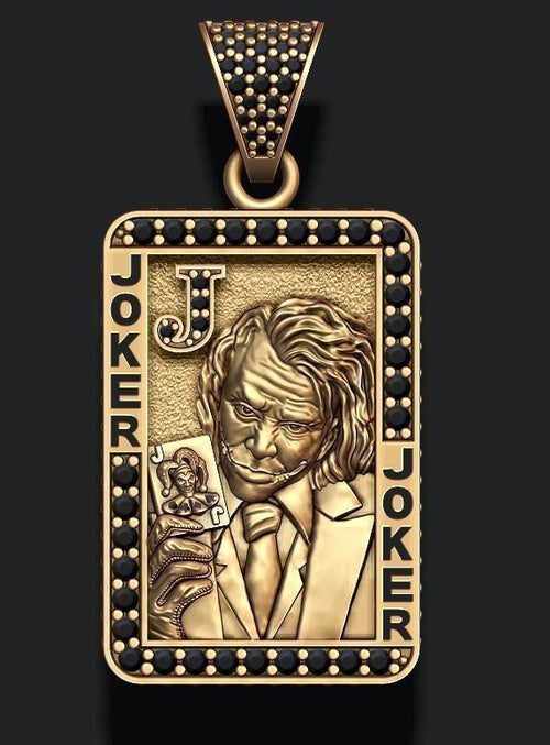 Dazzle Dime Joker Playing Card Pendant with Chain DAZZLE DIME™