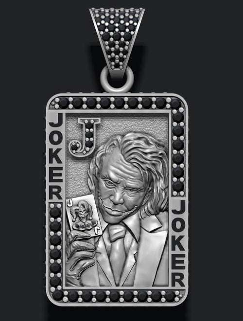 Dazzle Dime Joker Playing Card Pendant with Chain DAZZLE DIME™