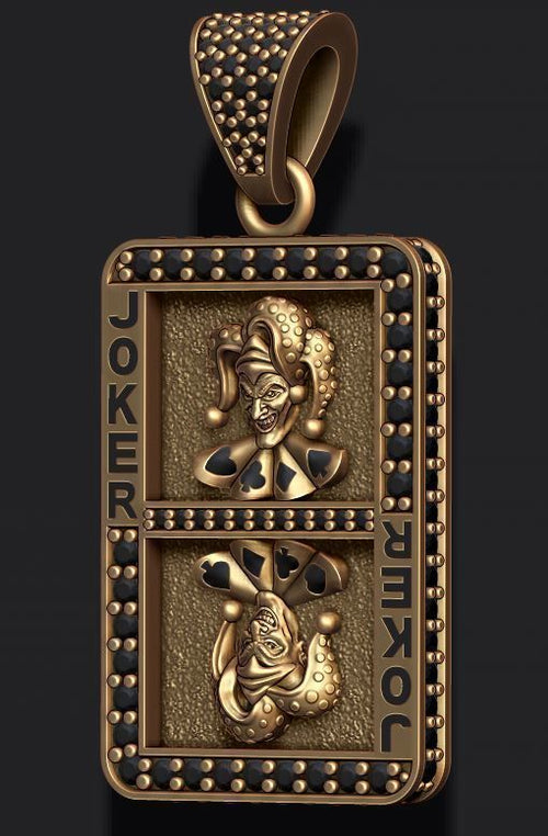 Dazzle Dime Joker Playing Card Pendant with Chain DAZZLE DIME™