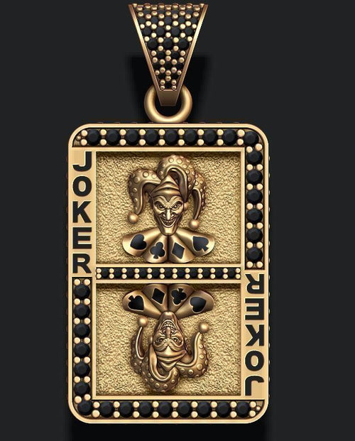 Dazzle Dime Joker Playing Card Pendant with Chain DAZZLE DIME™